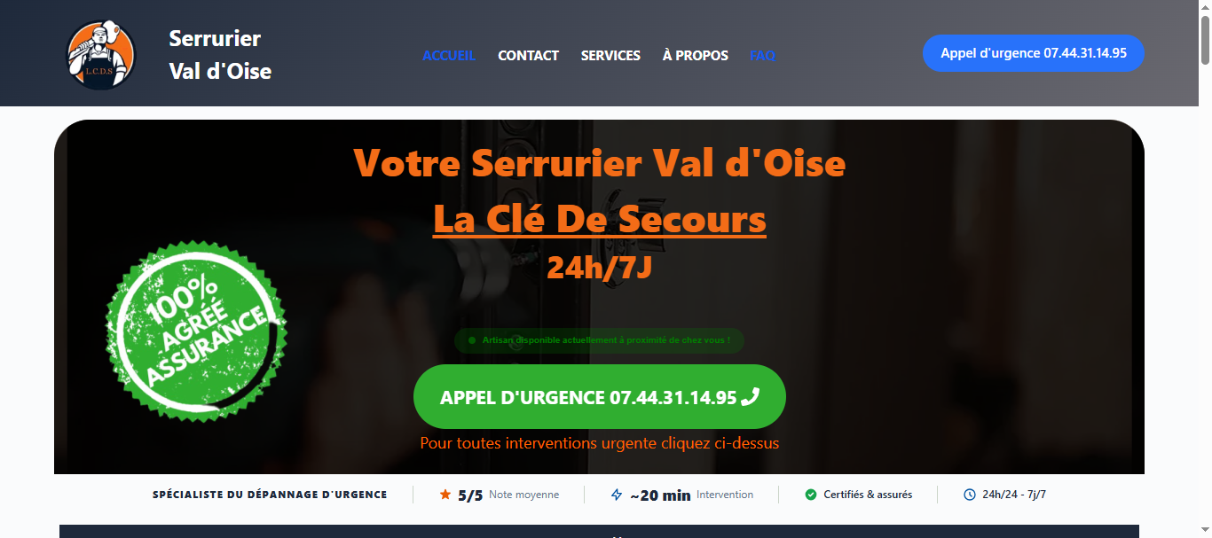 Serrurier Val d'Oise desktop