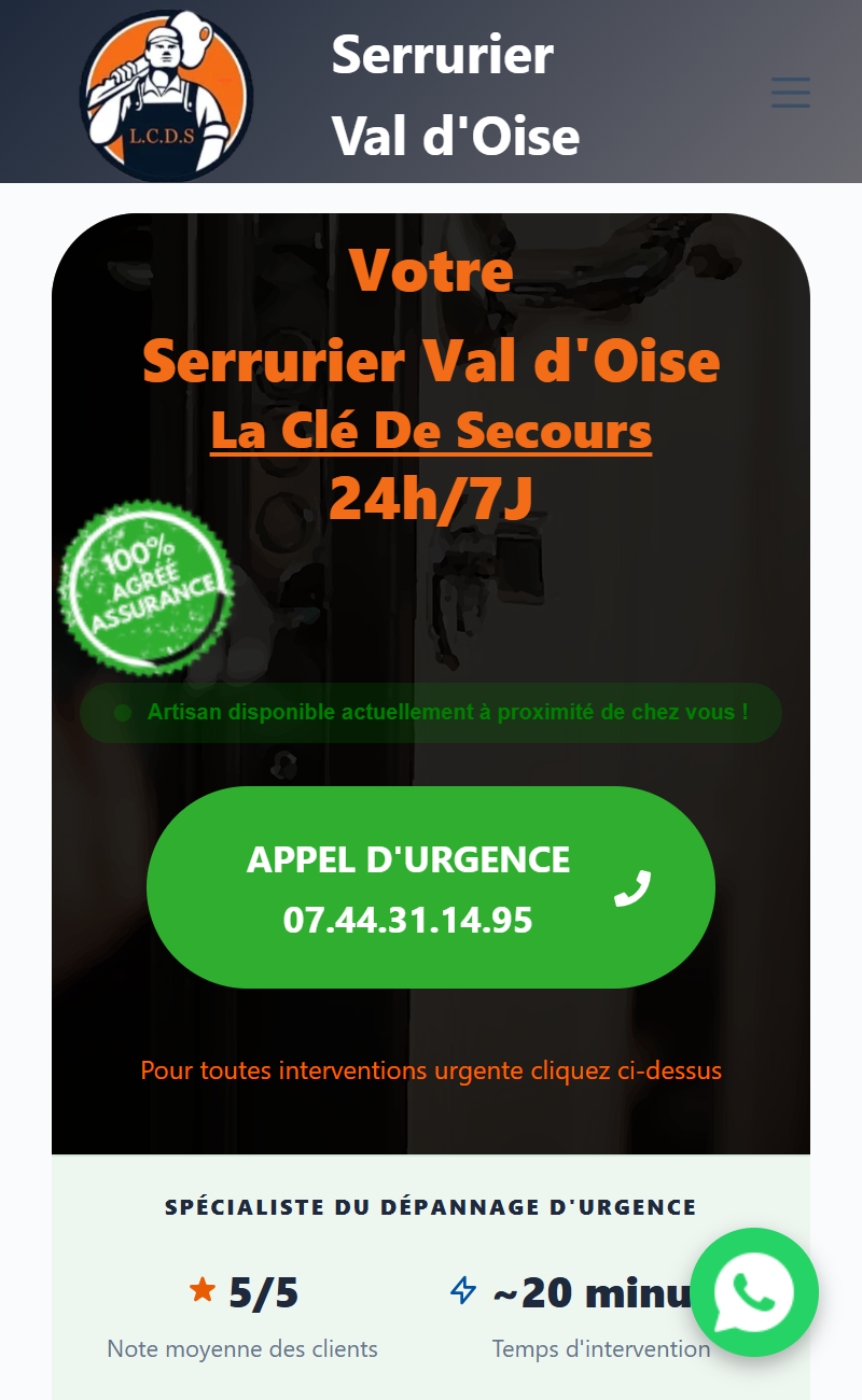 Serrurier Val d'Oise mobile